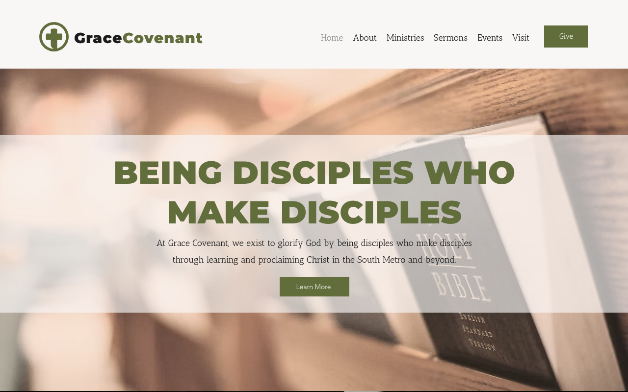 Grace Covenant MN — nonprofit church website